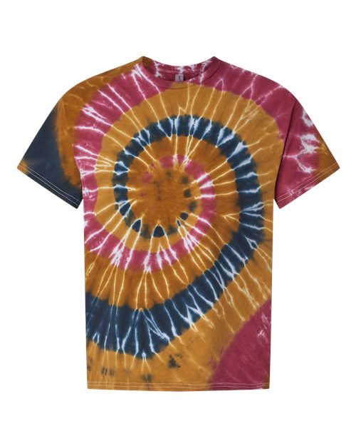 Dyenomite 200MS Unisex Multi-Color Spiral Tie-Dyed T-Shirt