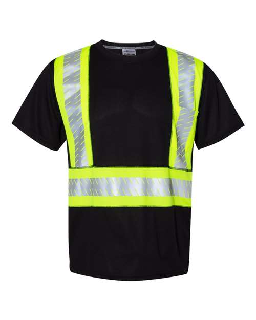 Kishigo B200-204 Unisex EV Series® Enhanced Visibility Contrast Pocket T-Shirt