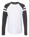 LAT 6934 Unisex Fine Jersey Mash Up Long Sleeve Tee