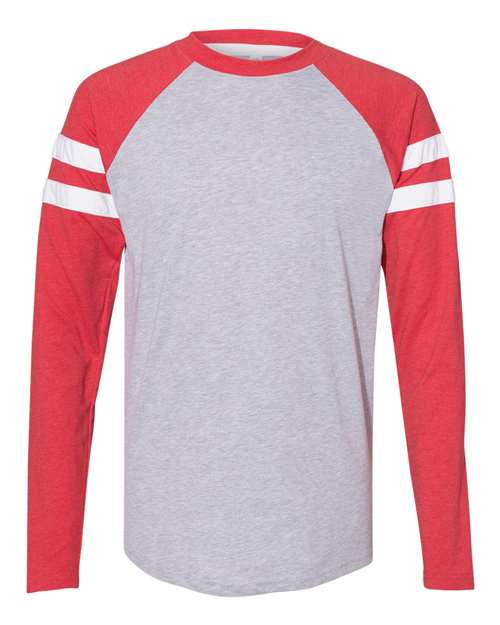 LAT 6934 Unisex Fine Jersey Mash Up Long Sleeve Tee