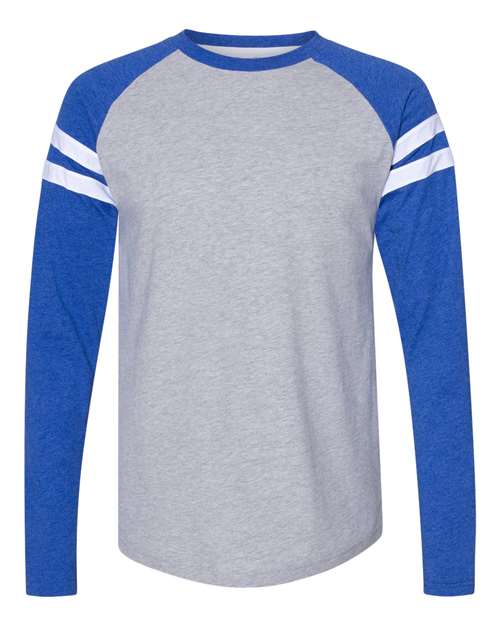 LAT 6934 Unisex Fine Jersey Mash Up Long Sleeve Tee