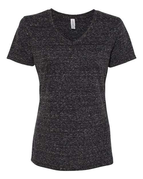 JERZEES 88WVR Women's Snow Heather Jersey V-Neck T-Shirt