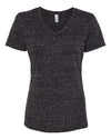 JERZEES 88WVR Women's Snow Heather Jersey V-Neck T-Shirt