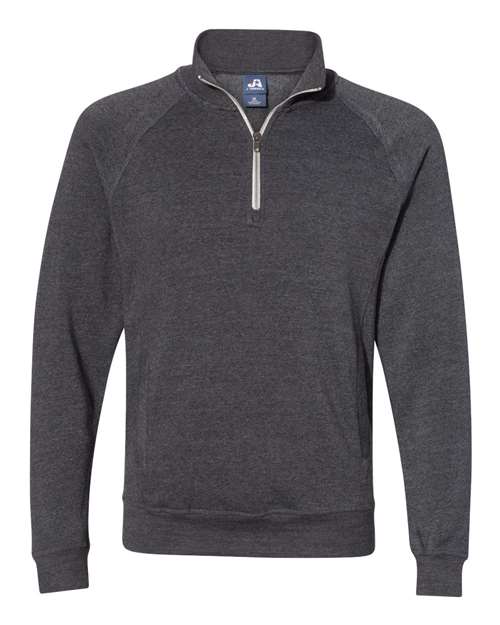 J. America 8869 Men's Triblend Quarter-Zip Sweatshirt