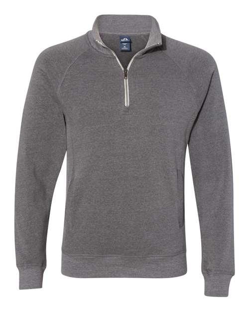 J. America 8869 Men's Triblend Quarter-Zip Sweatshirt