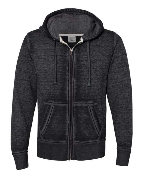 J. America 8916 Men's Vintage Zen Fleece Full-Zip Hooded Sweatshirt