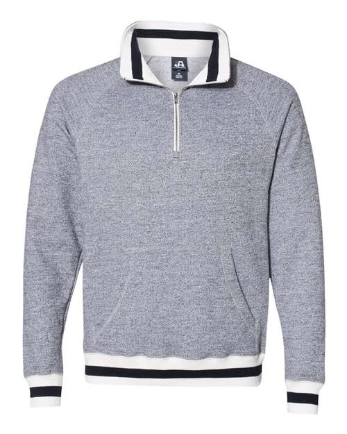J. America 8703 Men's Peppered Fleece Quarter-Zip Sweatshirt
