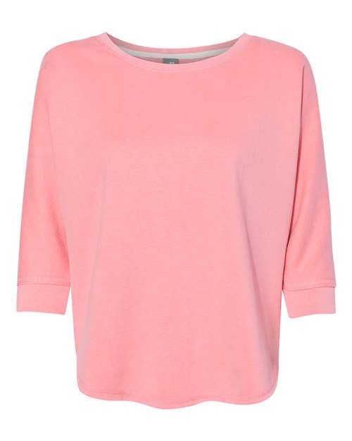J. America 8685 Women's Lounge Fleece Dolman Crewneck Sweatshirt