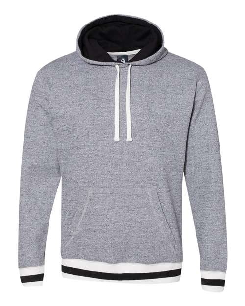 J. America 8701 Unisex Peppered Fleece Lapover Hooded Sweatshirt