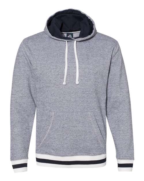 J. America 8701 Unisex Peppered Fleece Lapover Hooded Sweatshirt