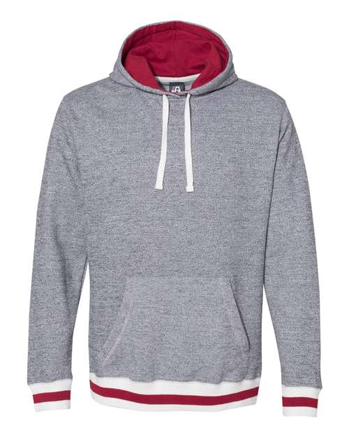 J. America 8701 Unisex Peppered Fleece Lapover Hooded Sweatshirt