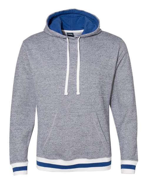 J. America 8701 Unisex Peppered Fleece Lapover Hooded Sweatshirt