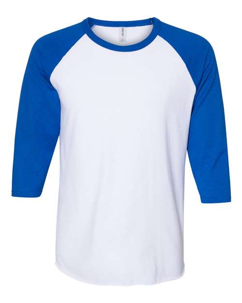 JERZEES 560RR Premium Blend Ringspun Three-Quarter Sleeve Raglan Baseball T-Shirt