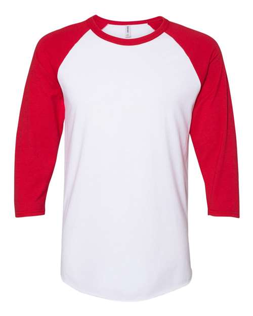 JERZEES 560RR Premium Blend Ringspun Three-Quarter Sleeve Raglan Baseball T-Shirt