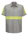 Red Kap SC40E Men's Enhanced Visibility Short Sleeve Cotton Work Shirt