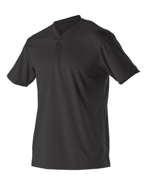 Alleson Athletic 522MM Men's Baseball Two Button Henley Jersey