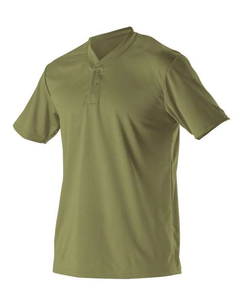 Alleson Athletic 522MMY Youth Baseball Two Button Henley Jersey