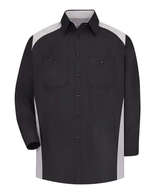 Red Kap SP18T Men's Tall Long Sleeve Motorsports Shirt