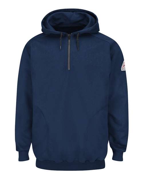 Bulwark SEH8 Men's Pullover Hooded Fleece Sweatshirt Quarter-Zip