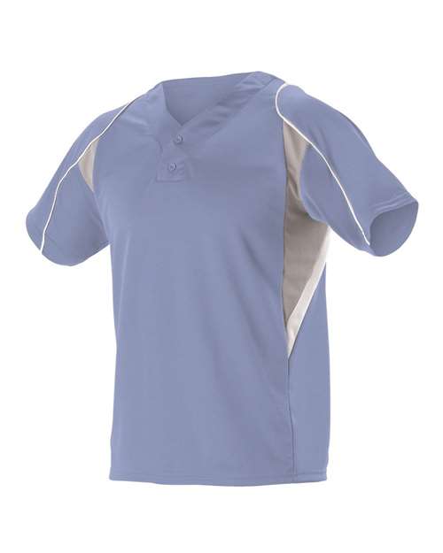Alleson Athletic 529Y Youth Two Button Henley Baseball Jersey