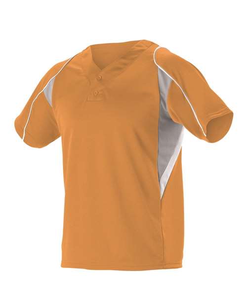 Alleson Athletic 529Y Youth Two Button Henley Baseball Jersey
