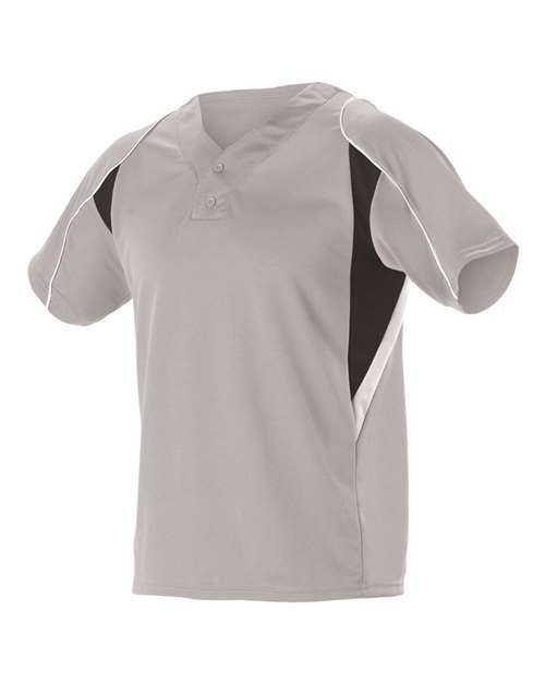 Alleson Athletic 529Y Youth Two Button Henley Baseball Jersey