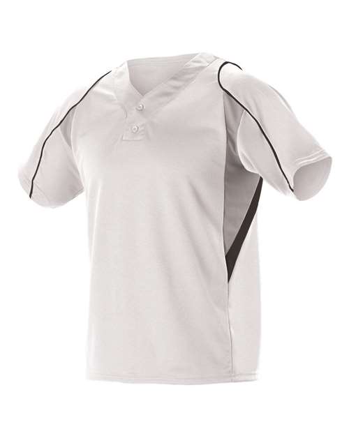 Alleson Athletic 529Y Youth Two Button Henley Baseball Jersey