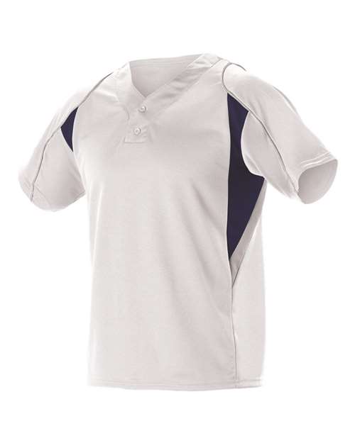 Alleson Athletic 529Y Youth Two Button Henley Baseball Jersey