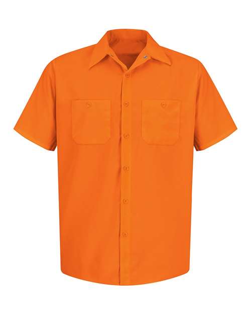 Red Kap SS24T Men's Tall Enhanced Visibility Short Sleeve Work Shirt