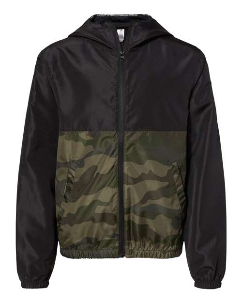 Independent Trading Co. EXP24YWZ Youth Lightweight Windbreaker Full-Zip Jacket