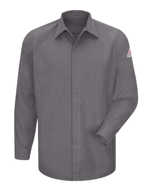Bulwark SMS2 Men's Concealed-Gripper Pocketless Long Sleeve Shirt - CoolTouch® 2