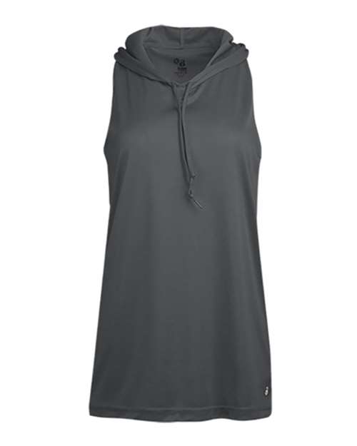 Badger 4111 Women's B-Core Racerback Hooded Tank Top