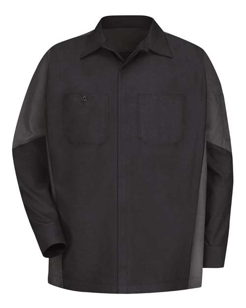 Red Kap SY10T Men's Tall Long Sleeve Automotive Crew Shirt