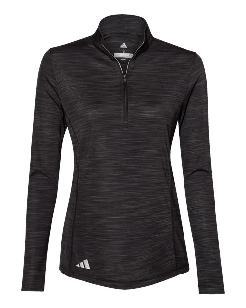 Adidas A476 Women's Lightweight Mélange Quarter-Zip Pullover