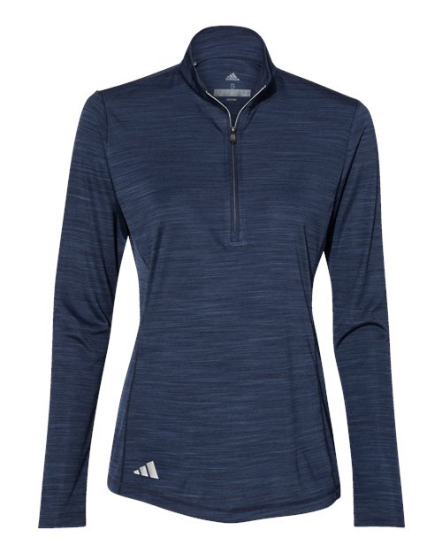 Adidas A476 Women's Lightweight Mélange Quarter-Zip Pullover