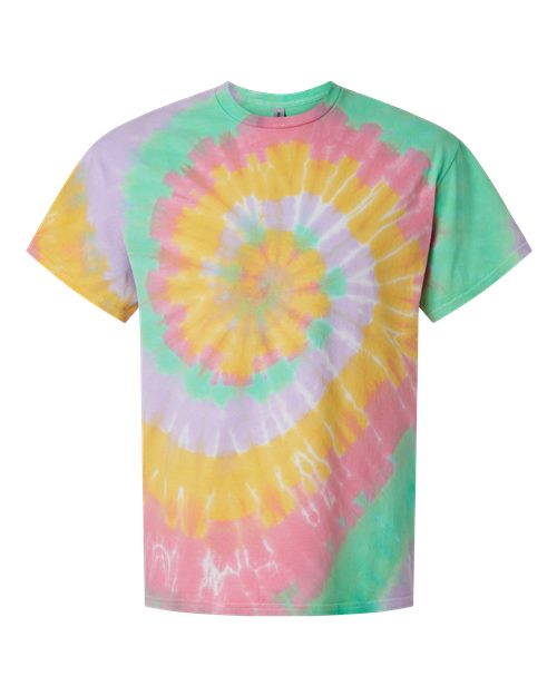 Dyenomite 200MS Unisex Multi-Color Spiral Tie-Dyed T-Shirt