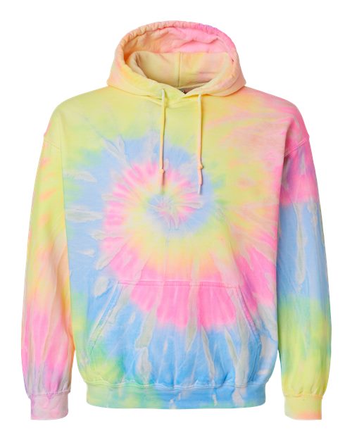 Dyenomite 680VR Unisex Blended Tie-Dyed Hooded Sweatshirt
