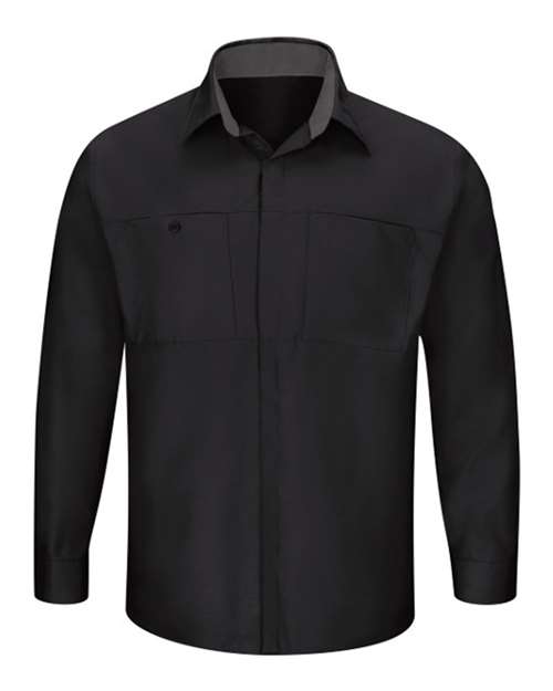 Red Kap SY32T Men's Tall Performance Plus Long Sleeve Shirt with OilBlok Technology