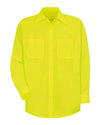 Red Kap SS14T Men's Tall Enhanced Visibility Long Sleeve Work Shirt