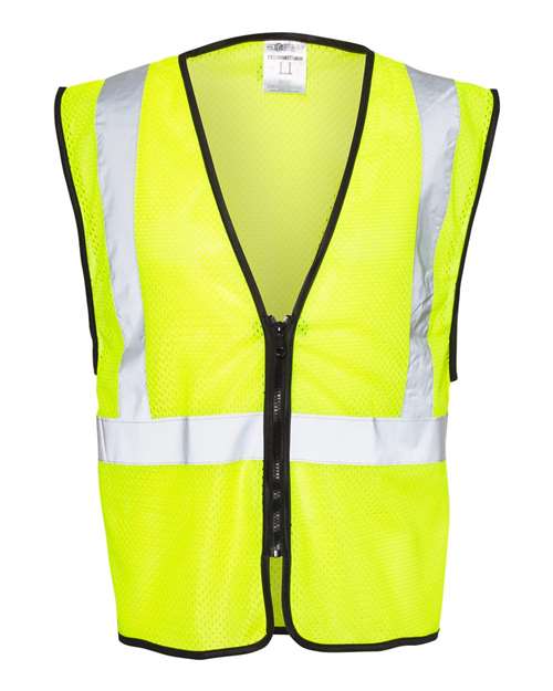 Kishigo 1547-1548 Unisex Zippered Mesh Economy Class 2 Vest