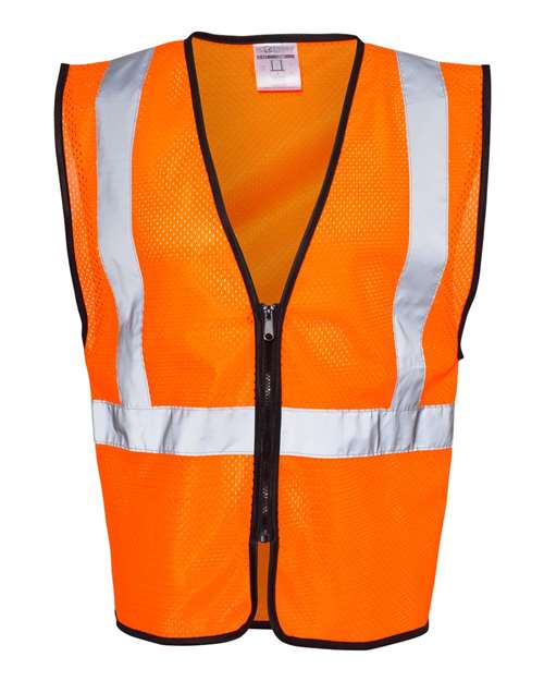 Kishigo 1547-1548 Unisex Zippered Mesh Economy Class 2 Vest