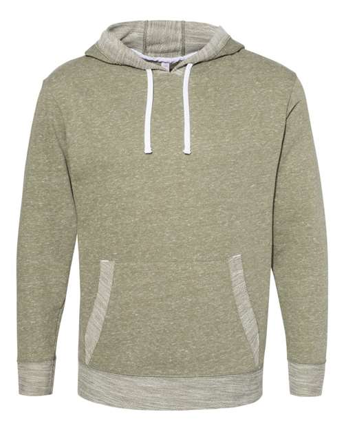 LAT 6779 Unisex Harborside Mélange French Terry Hooded Pullover