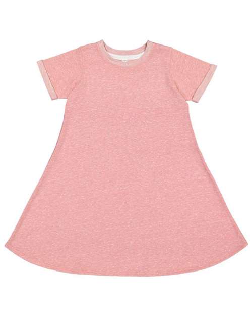 LAT 2679 Toddler Harborside Mélange French Terry Twirl Dress