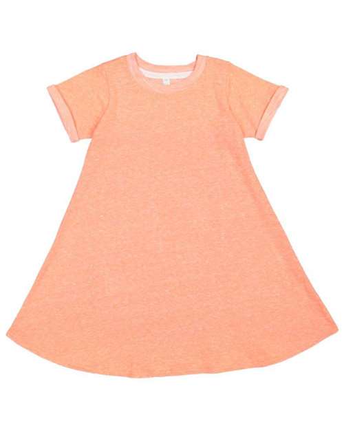 LAT 2679 Toddler Harborside Mélange French Terry Twirl Dress