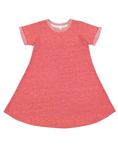 LAT 2679 Toddler Harborside Mélange French Terry Twirl Dress