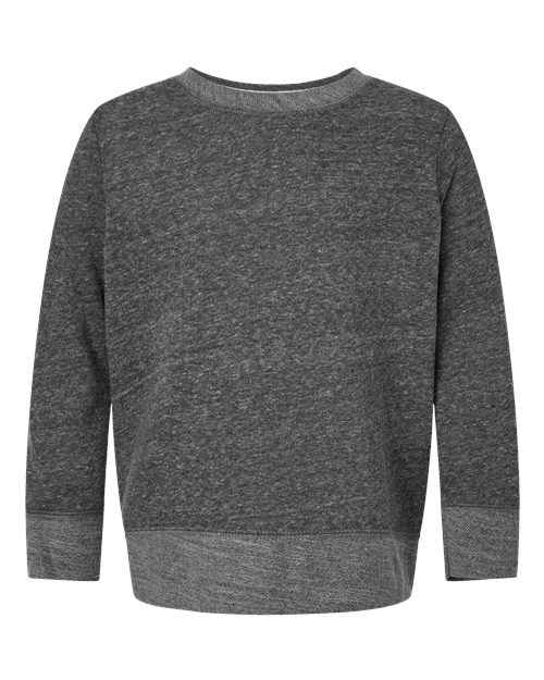 LAT 2279 Youth Harborside Mélange French Terry Long Sleeve with Elbow Patches