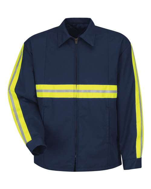 Red Kap JT50EN Men's Enhanced Visibility Perma-Lined Panel Jacket
