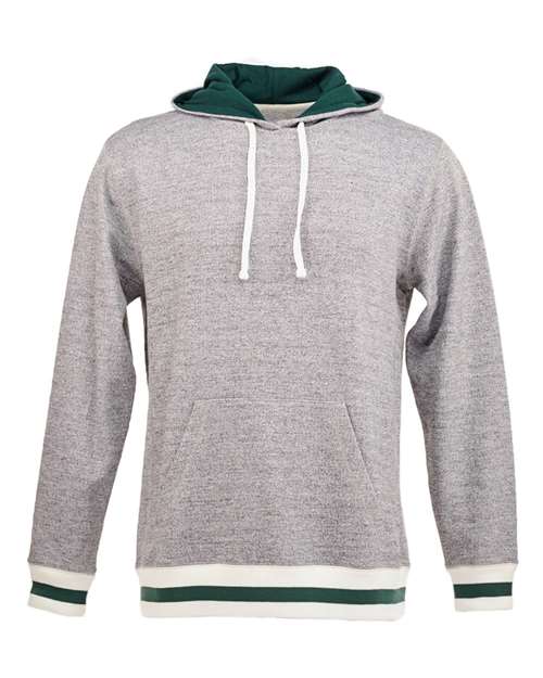 J. America 8701 Unisex Peppered Fleece Lapover Hooded Sweatshirt