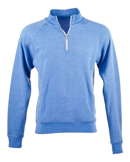 J. America 8869 Men's Triblend Quarter-Zip Sweatshirt