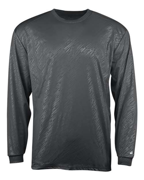 Badger 2145 Youth Line Embossed Long Sleeve T-Shirt